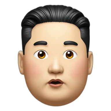 Kim Jong Un avec du rouge a levre sticker