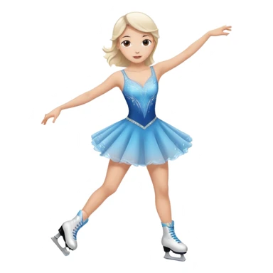 buz pıstının ustunde kayan,yarısma ıcın elbıse gıymıs ve artıstık hareketler yapan kadın emojısı  sticker