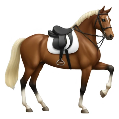 horse doing dressage sticker
