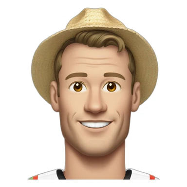 Jonathan Toews as rainbow beach bum sticker