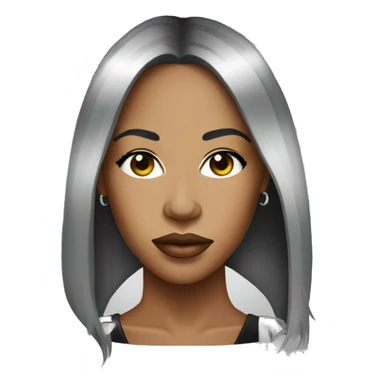 Aaliyah the R&b singer with silver hoop earings sticker