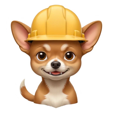 Mad chihuahua with hardhat sticker