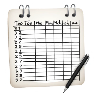 Timetable with one slot scribbled out: “too much sticker