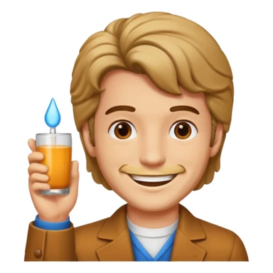 70s 80s men with hair style  sticker