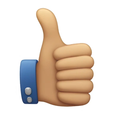 Thumbs up emoji but the thumb is short sticker