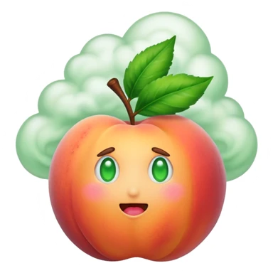 Peach with green gas sticker