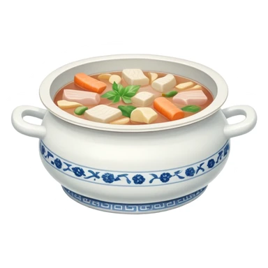 Gentle colored traditional hotpot with pale tones sticker