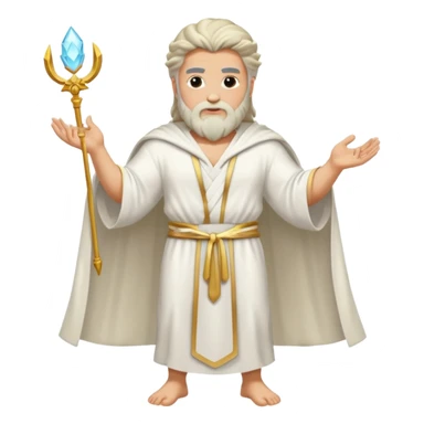 fullbody god zeus, handsdown, white robe sticker