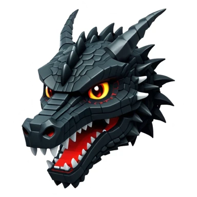Minecraft black dragon head sticker