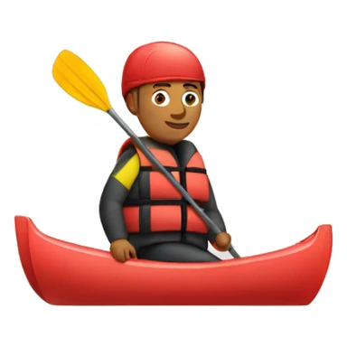 man wearing Red kayaking lifejacket sticker