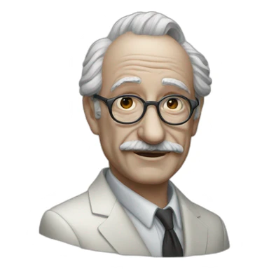 Albert enistein pensando sticker