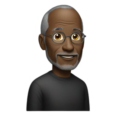 black steve jobs standing for a keynote sticker