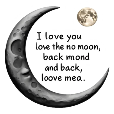 "I love you to the moon and back" exact words?
 sticker