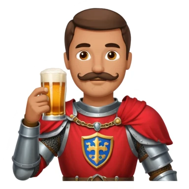 Medieval knight Man with a moustach in a tavern sticker