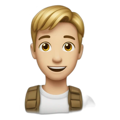 Un garçon blanc qui a un bobo dans les jous sticker