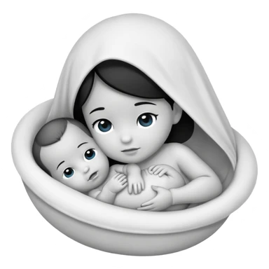 Newborn B&W Photoshoot sticker