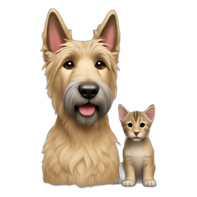 Berger picard avec chaton roux sticker