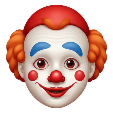 a person wearing a clown nose sticker