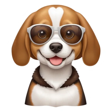 beagle wearing sunglasses sticker