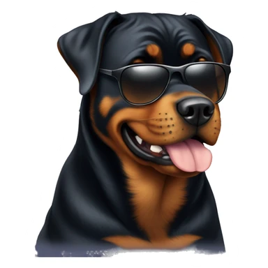 Rottweiler wearing sunglasses  sticker