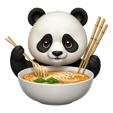 Panda eating ramen 🍜 sticker