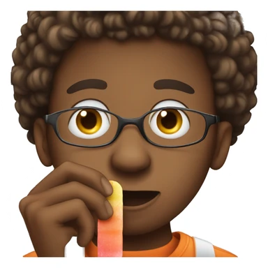 A black man sucking on a popsicle  sticker