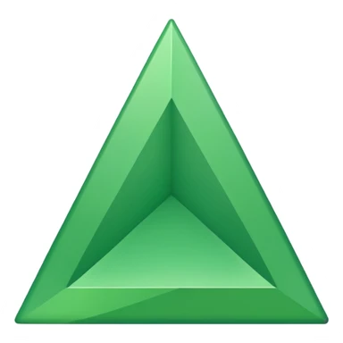 a green upward-pointing triangle sticker