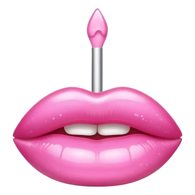 Light pink lip gloss sticker