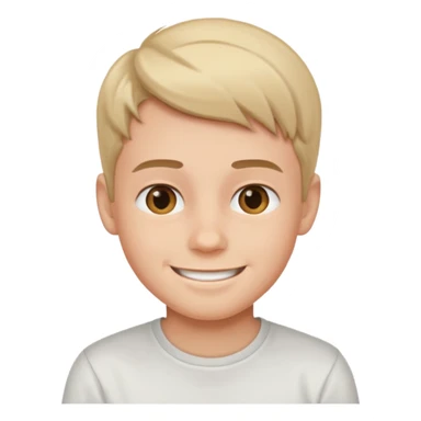 smiling boy in simple shirt sticker