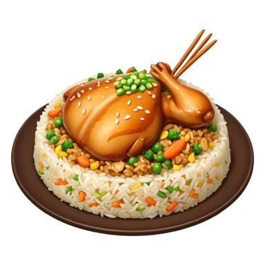 Teriyaki chicken and fried rice sticker