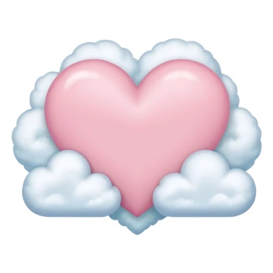 pastel heart with a soft pastel cloud sticker