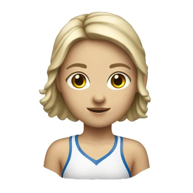 summer olympics gumnast caucasian girl sticker