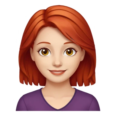 Westie with red hair and hazel eye woman sticker