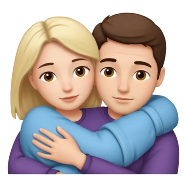 Couple in bed cuddling sticker