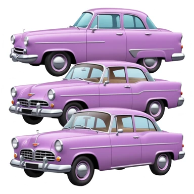Mauve cars at drive in movies sticker
