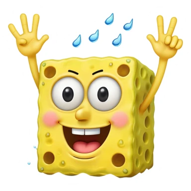 SpongeBob hitting the 67 emote sticker