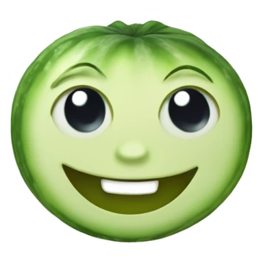 smile with cucumber on its eyes sticker