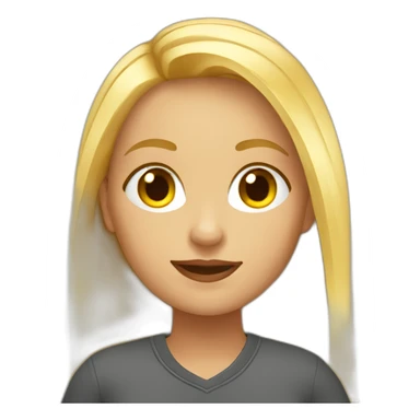 Girl blond web-designer sticker