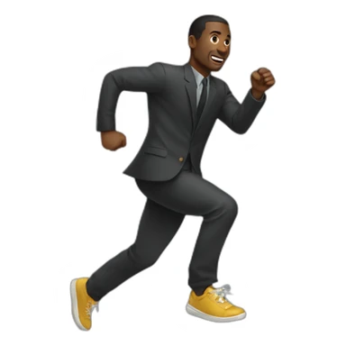 Black man chasing you sticker