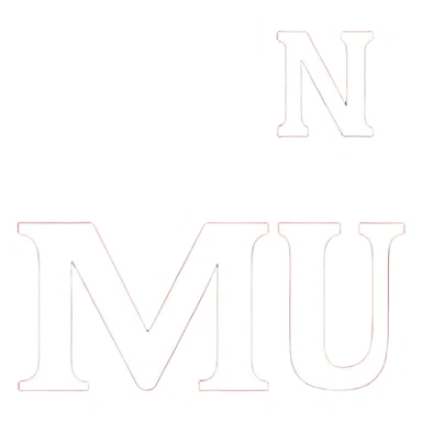 red square typed in it (NMU) sticker