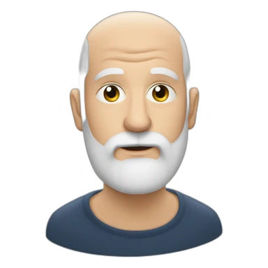older buzz cut European white bearded  man kissing bald black older  bearded  man sticker