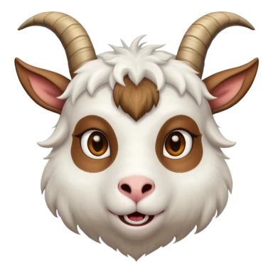 Goat face with horn sticker