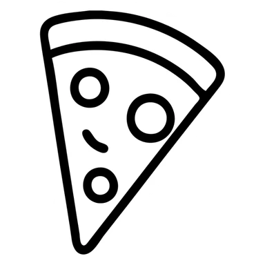 outlined slice of pizza icon sticker