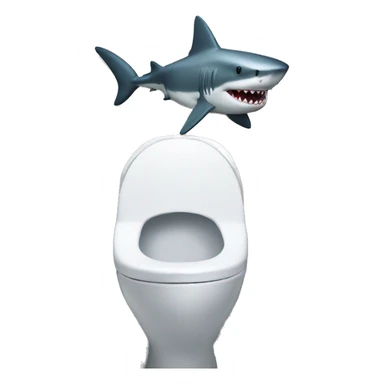 shark in toilets sticker
