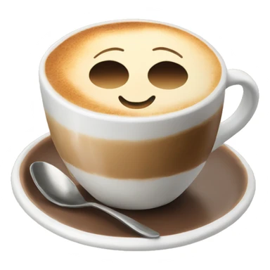 cappuccino in a cup sticker