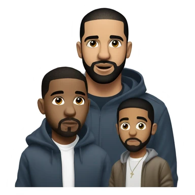 kendrick and drake together sticker