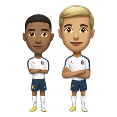 Mbappe embrasse hakimi sticker