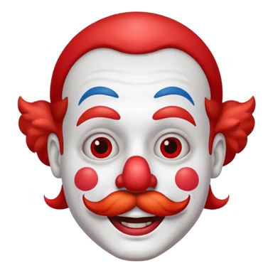 Clown with moustache sticker