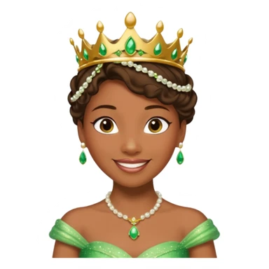 tạo cho tôi emoji công chúa tianna xinh và gần giống trong phim nhất sticker
