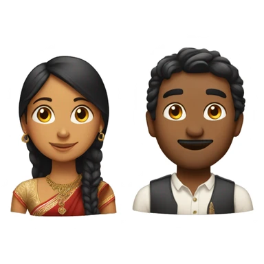 indian woman and british man love sticker